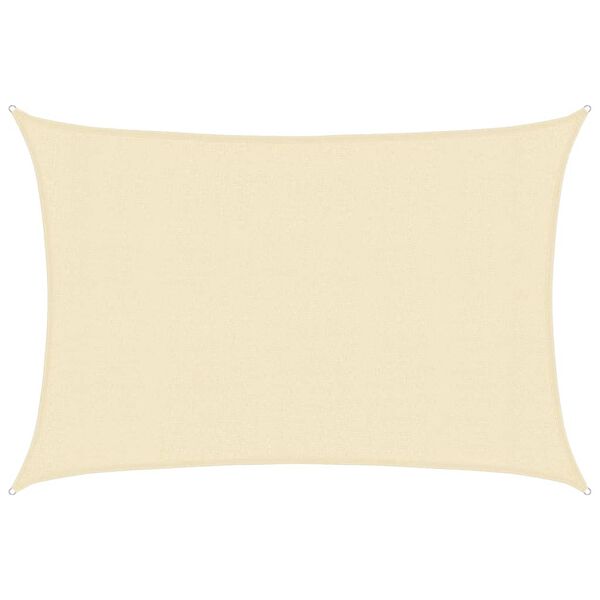 vidaXL Sunshade Sail 160 g/m² Cream 3x4.5 m HDPE
