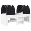 vidaXL Bed with Tunnel 3 pcs White and Black Engineered Wood
