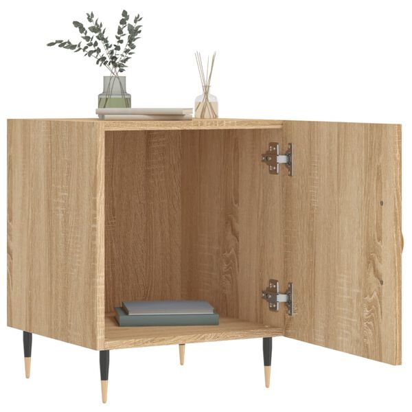 vidaXL Bedside Cabinets 2 pcs Sonoma Oak 40x40x50 cm Engineered Wood