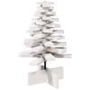 vidaXL Wooden Christmas Tree for Decoration White 60cm Solid Wood Pine