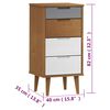 vidaXL Drawer Cabinet MOLDE Brown 40x35x82 cm Solid Wood Pine