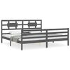 vidaXL Bed Frame without Mattress Grey 200x200 cm Solid Wood