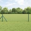vidaXL Fence Post Green 50 x 0.8 m (25 x 25 mm mesh) Steel and PVC