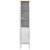 vidaXL Bathroom Tall Cabinet White 35 x 30 x 160 cm Solid Pine Wood