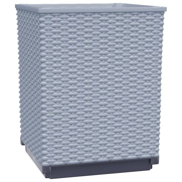 vidaXL Planters 4 pcs Light Grey 30x30x37 cm Polypropylene