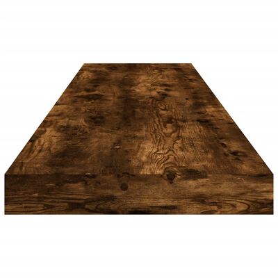 vidaXL Wall Shelves 4 pcs Smoked Oak 100x10x1.5 cm Engineered Wood