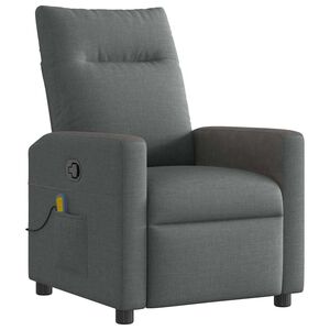 vidaXL Massage Recliner Chair Dark Grey 69 x 86 x 100 cm Fabric