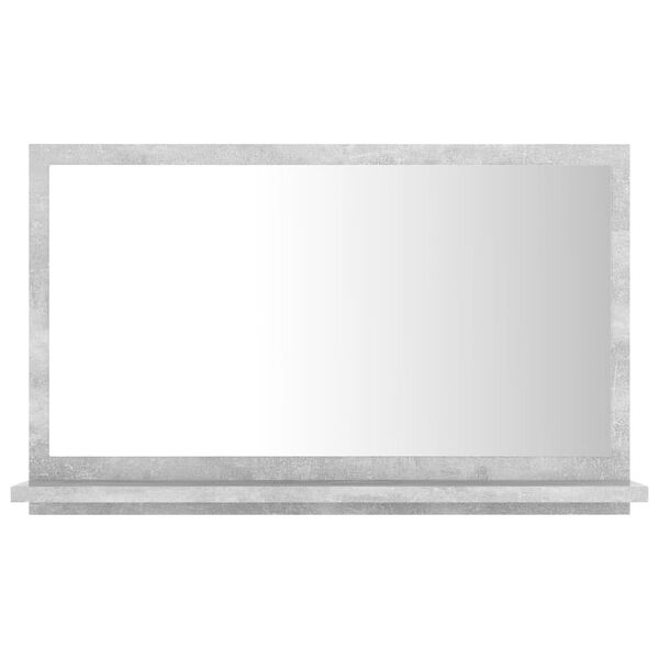 vidaXL Bathroom Mirror Concrete Grey 60x10.5x37 cm Engineered Wood