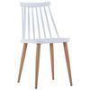 vidaXL Dining Chairs 2 pcs White Plastic