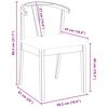 vidaXL Dining Chair 2 pcs Natural and Light Solid Rubber Wood