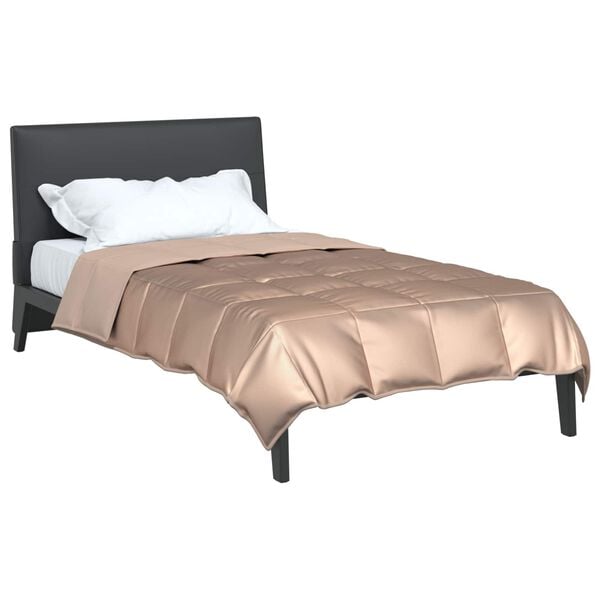 vidaXL Full Year Duvet Gold 200 x 135 cm Satin and Microfiber