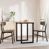 vidaXL Dining Table O-Frame 70x70x75 cm Solid Wood Pine and Steel