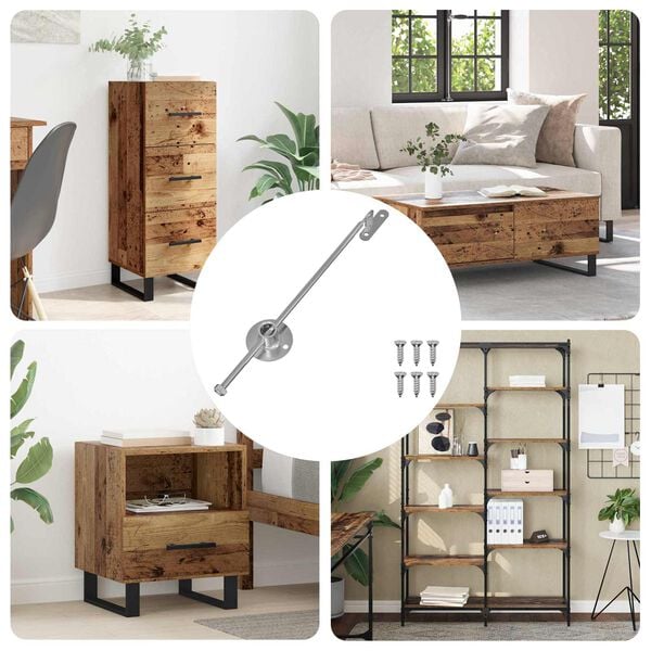 vidaXL Gas Strut 439 pcs Silver Iron