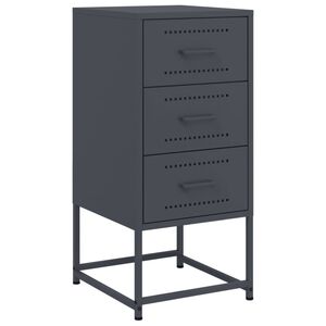 vidaXL Bedside Cabinet Anthracite 36x39x78 cm Steel