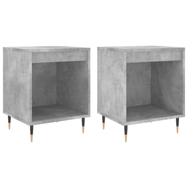 vidaXL Bedside Cabinets 2 pcs Concrete Grey 40x35x50 cm Engineered Wood