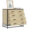 vidaXL Drawer Cabinet Sonoma Oak 70x41x70 cm Engineered Wood