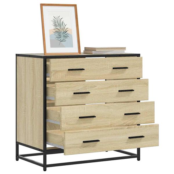 vidaXL Drawer Cabinet Sonoma Oak 70x41x70 cm Engineered Wood