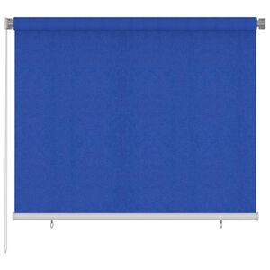 vidaXL Outdoor Roller Blind 185(W)x140(H) cm Blue HDPE