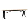 vidaXL Coffee Table Y-Frame 160x40x45.5 cm Solid Wood Pine and Steel
