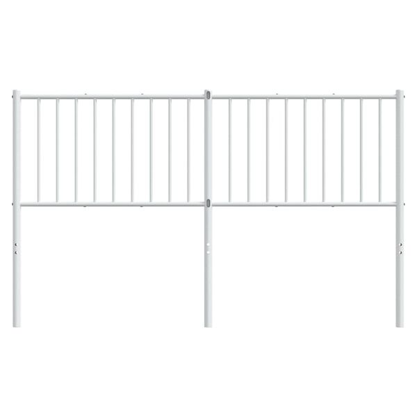 vidaXL Metal Headboard White 150 cm