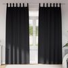vidaXL Blackout Curtains with Rings 2 pcs Black 245 x 140 cm Polyester
