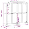 vidaXL Wardrobe Corona White 194x52x186 cm Solid Wood Pine