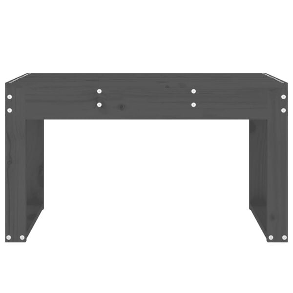 vidaXL Garden Bench Grey 80x38x45 cm Solid Wood Pine