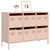 vidaXL Sideboard Pink 101.5x39x73.5 cm Cold-rolled Steel