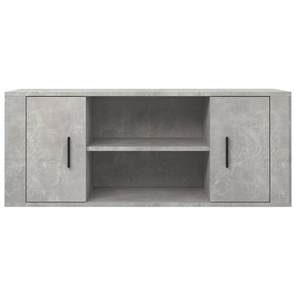 vidaXL TV Cabinet Concrete Grey 100x35x40 cm Engineered Wood