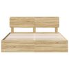 vidaXL Bed Frame with Drawer Sonoma Oak 180 x 200 cm Engineered Wood
