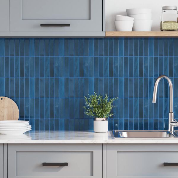 vidaXL Rectangular Tile 10 pcs Blue 29 x 23 x 0.08 cm