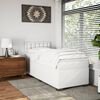 vidaXL Box Spring Bed with Mattress White 100x200 cm Faux Leather
