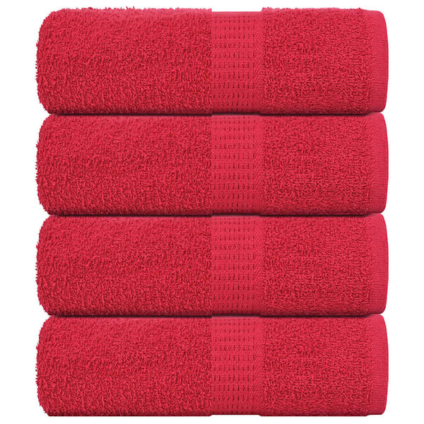 vidaXL Wash Towels "FROGN" 4 pcs Red 30x30 cm 360 gsm