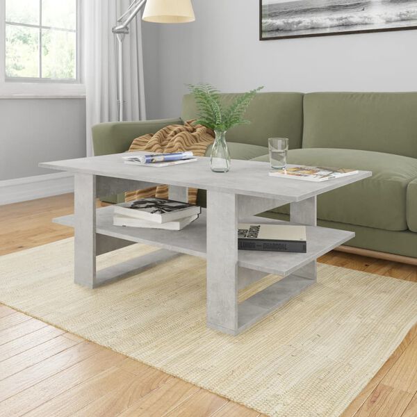 vidaXL Coffee Table Concrete Grey 110x55x42 cm Engineered Wood