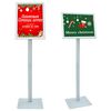 vidaXL Pedestal Poster Stand Silver 32.5 x 27 x 126 cm