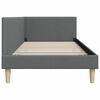 vidaXL Corner Bed Frame with Headboard Dark Grey 80 cm x 200 cm Velvet