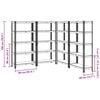 vidaXL 5-Layer Storage Shelves 4 pcs Anthracite Steel&Engineered Wood