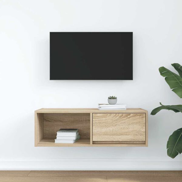 vidaXL TV Cabinet Sonoma Oak 80x31x25.5 cm Engineered Wood
