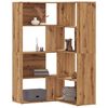 vidaXL Corner Bookcase 4-Tier Artisian Oak 85x85x140 cm Engineered Wood