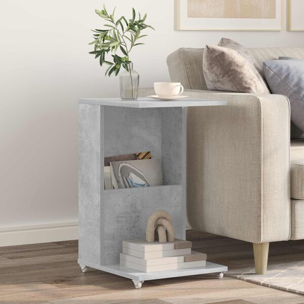 vidaXL Side Table Concrete Grey 40 x 35 x 60 cm Engineered Wood