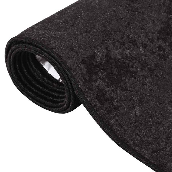 vidaXL Rug Washable Anthracite 120x170 cm Anti Slip