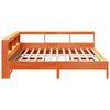vidaXL Bookcase Bed without Mattress Wax Brown 180x200 cm Solid Wood Pine