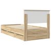vidaXL Bed Frame with Drawer Sonoma Oak 90 x 190 cm Engineer Wood