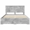 vidaXL Bed Frame Concrete Grey 150 x 200 cm Engineered Wood