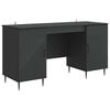 vidaXL Desk Black 142.5 x 50 x 75 cm Engineered Wood