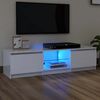 vidaXL TV Cabinet with LED Lights High Gloss White 140x40x36 cm