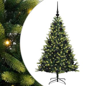 vidaXL Artificial Hinged Christmas Tree 150 LEDs Green 120 cm