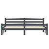 vidaXL Bed Frame without Mattress Dark Grey Solid Pinewood 180x200 cm Super King (322094+321990)