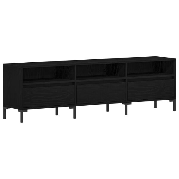 vidaXL TV Cabinet Black Oak 150x30x44,5 cm Engineered Wood