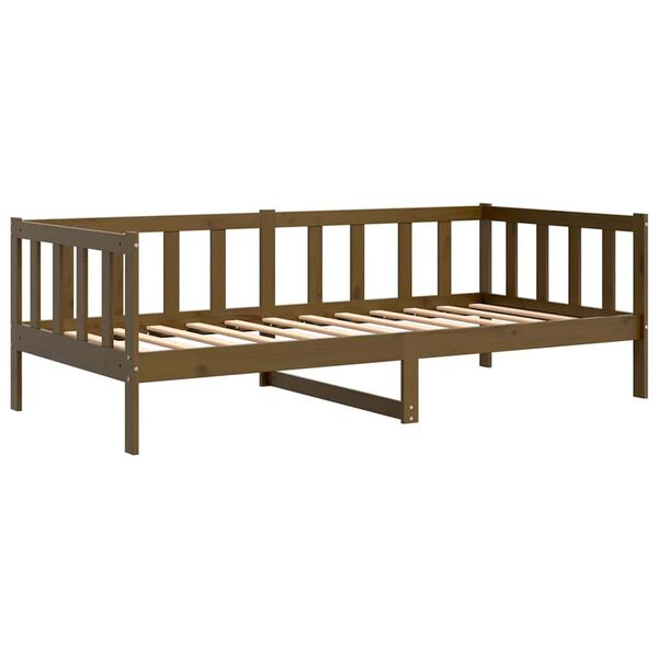 vidaXL Day Bed without Mattress Honey Brown Solid Wood Pine 90x200cm